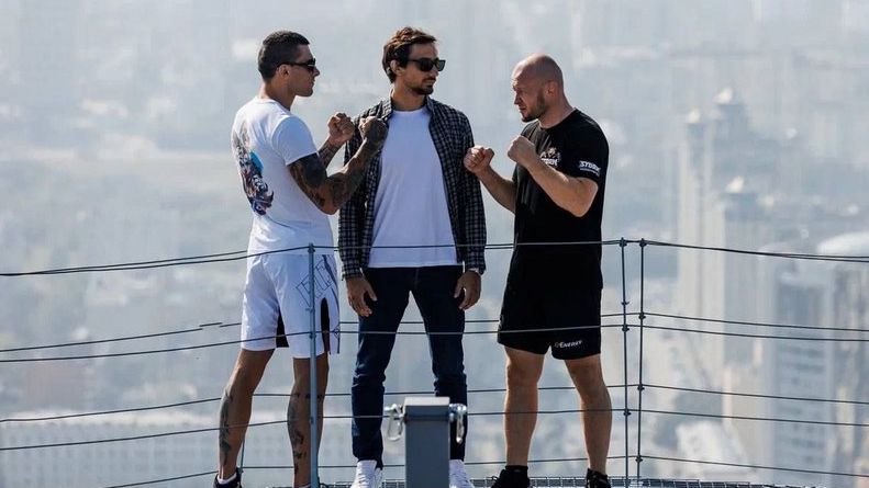 ММА бойци застанаха лице в лице на върха на небостъргач