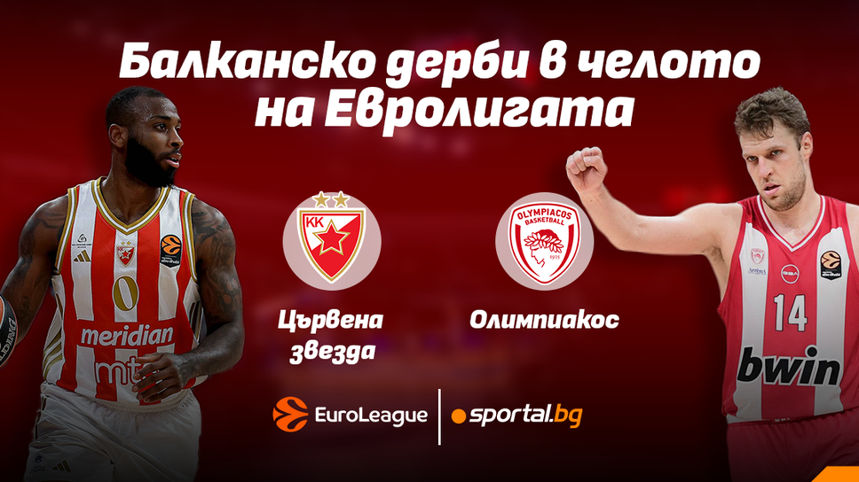 Отборът на Цървена звезда с българския национал Коди Милър Макинтайър и