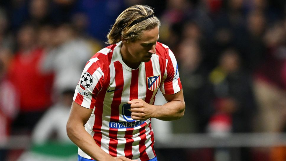 Тревога в Атлетико: Йоренте с мускулна контузия в бедрото