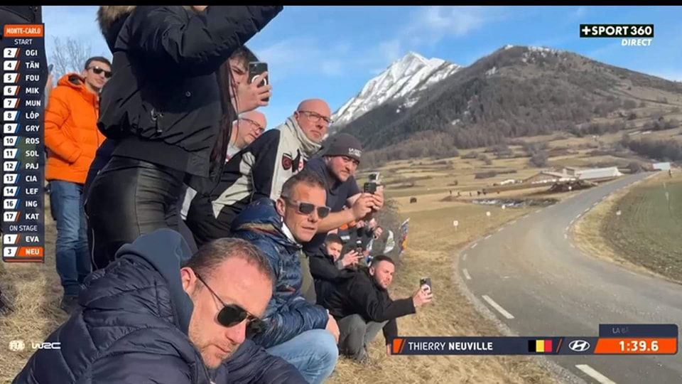 Льоб сред зрителите на рали “Монте Карло”