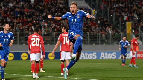 „Скуадра адзура“ надви Малта като гост в специален ден за италианския футбол