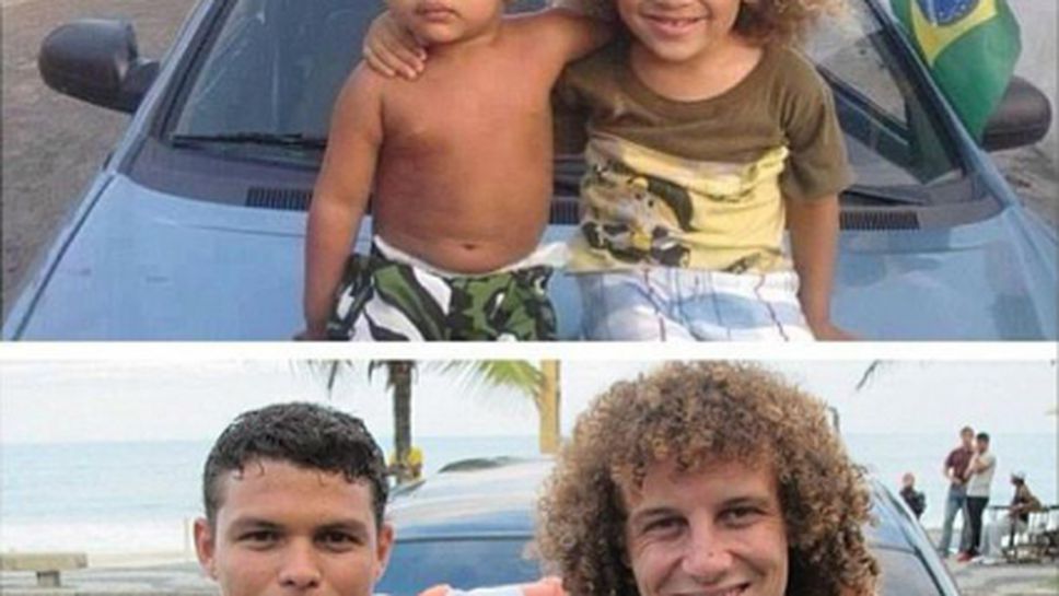 Давид Луис и Тиаго Силва имат двойници