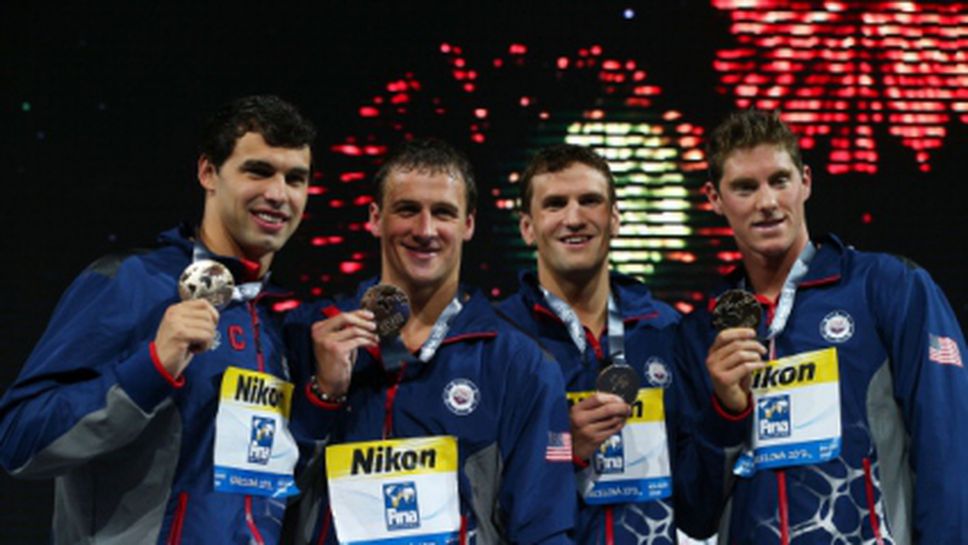 Щафетата на САЩ спечели на 4 по 200 м свободен стил