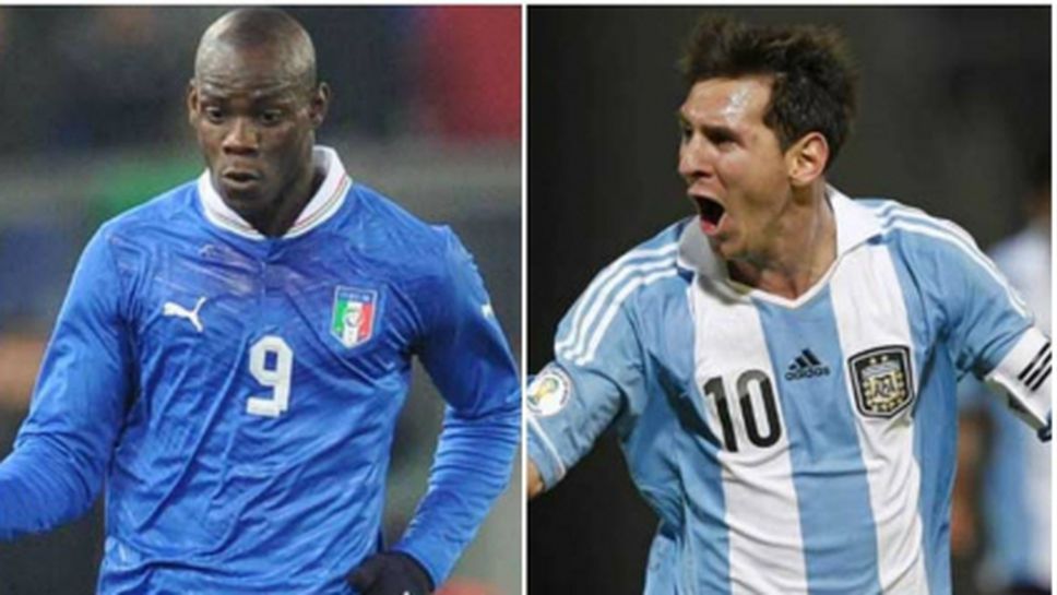 Италия и Аржентина решават кой е по-силен без Меси и Балотели