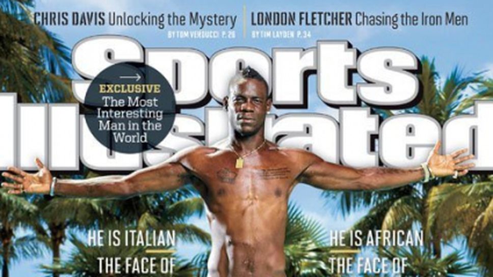 Балотели ходи по вода на корицата на "Sports Illustrated"