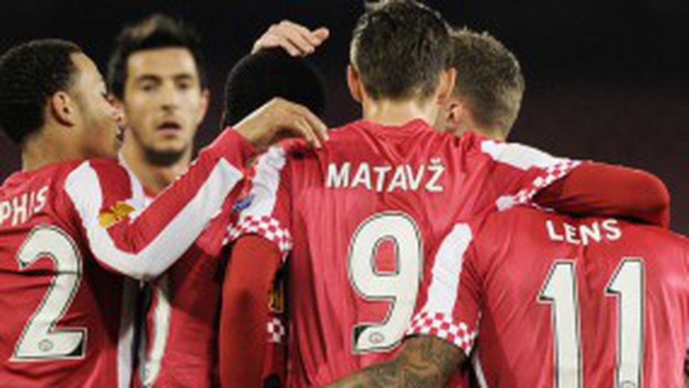 Манолев титуляр при първата победа на ПСВ (видео)