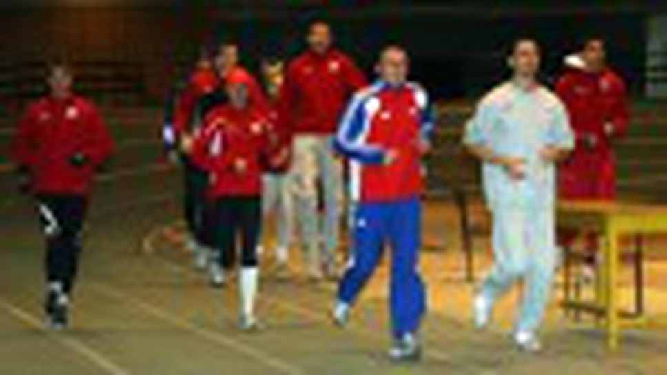 Тренировка на националите по лека атлетика