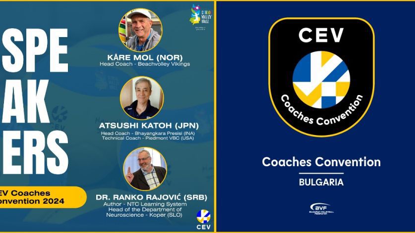 Foredragsholdere fra Japan, Norge og Serbia vil lede CEV Coaches Convention i Sofia