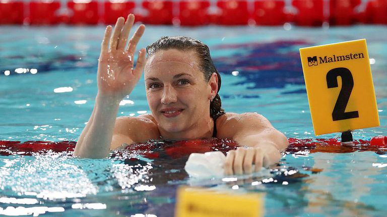 Суперзвездата на унгарското плуване в последното десетилетие Катинка Хошу, която