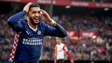 Хеттрик донесе успеха на ПСВ Айндховен над Фейенорд в дербито, двата тима си поделят върха