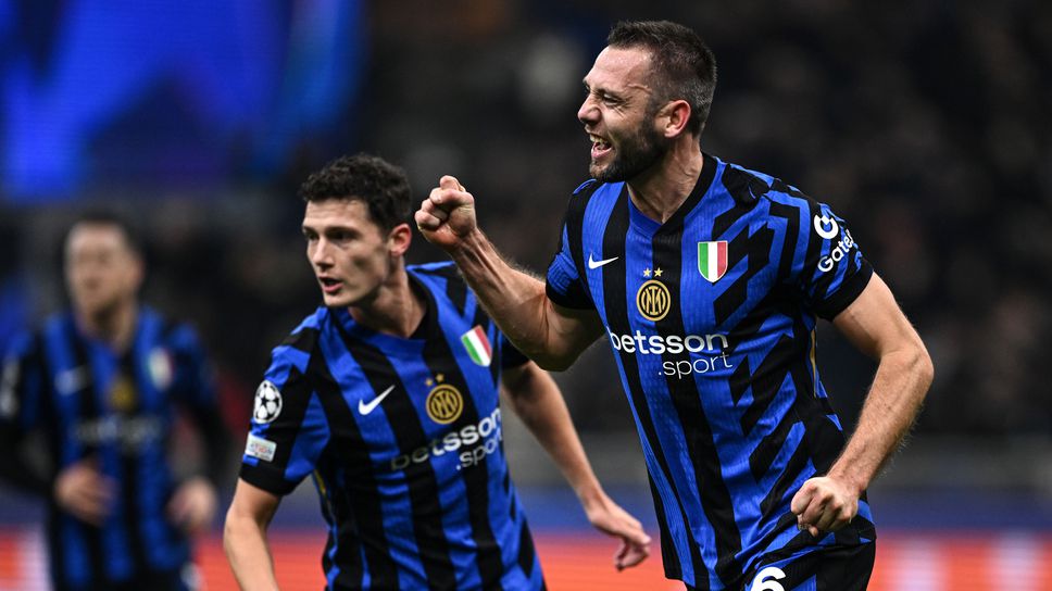 Автогол и поредна суха мрежа донесоха първото място на Интер в Шампионската лига