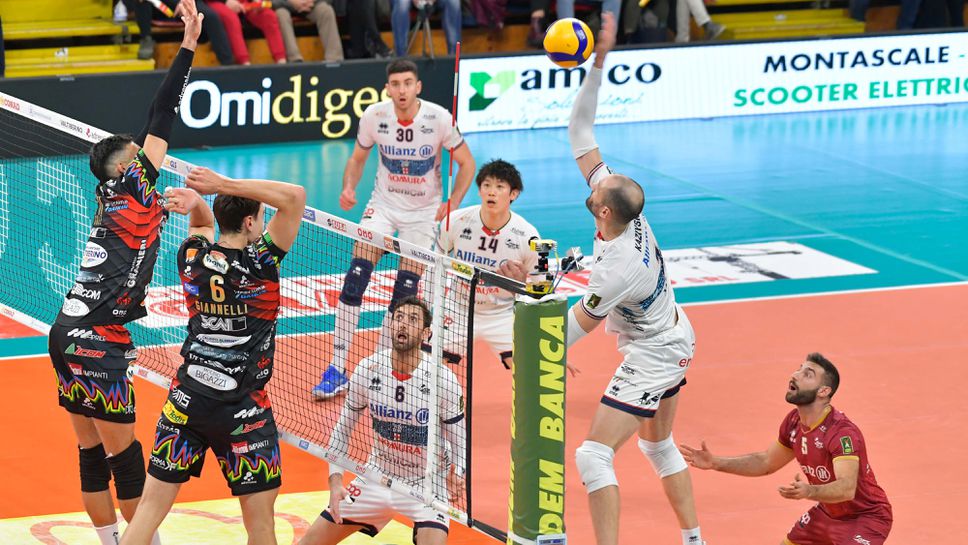 Вижте страхотната серия на Матей Казийски от 11 поредни сервиса и 6 аса срещу Перуджа