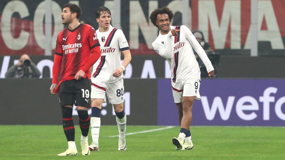 (АРХИВ) Милан се сгромоляса срещу Болоня в мач с три дузпи