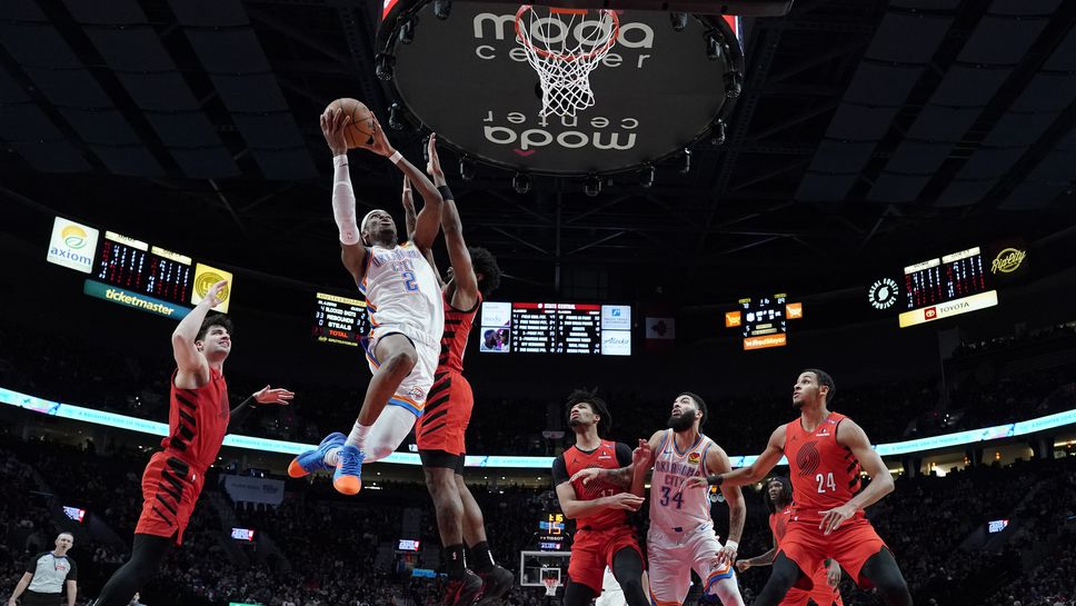 Оклахома Сити надделя над Портланд след 35 точки на Шей Гилджъс-Алекзандър