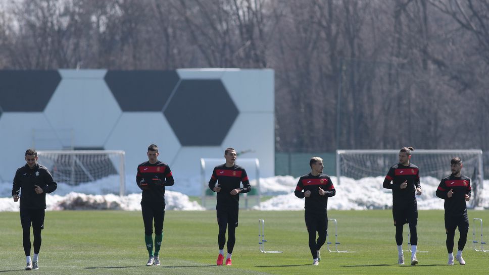 Тренировка на националите преди мача с Италия