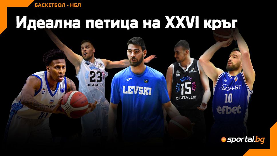 Идеална петица на XXVI кръг в НБЛ