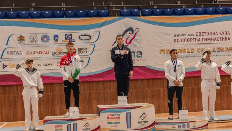 Състезателят по спортна гимнастика Един Пенев спечели златен медал на