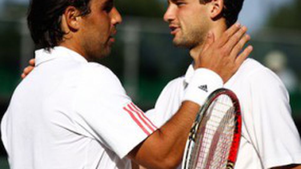 Григор и Багдатис се забавляват на тренировка (видео)