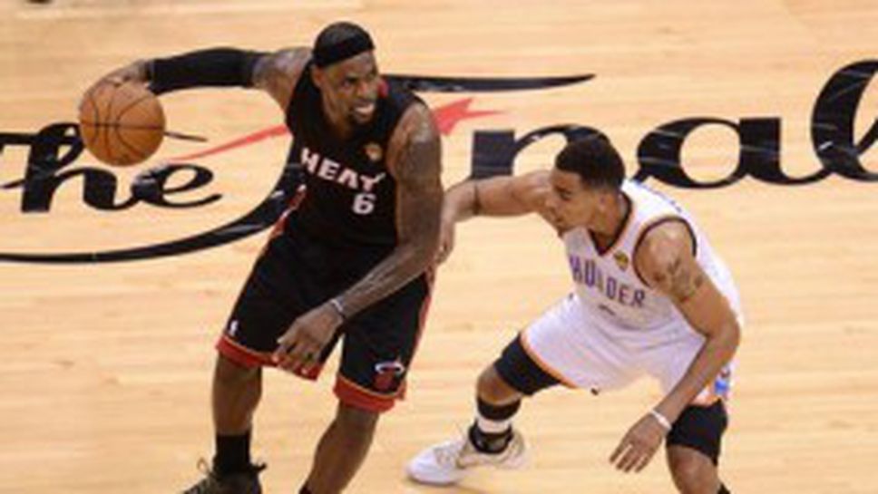 Маями удари Оклахома като гост и изравни серията