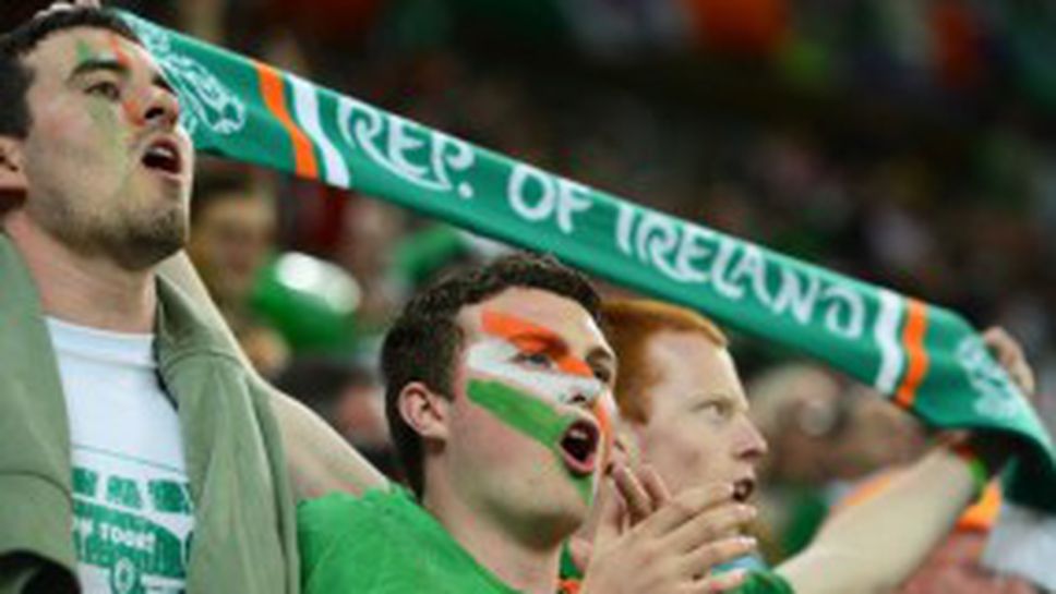 Великият дух на ирландски фенове срещу Испания (видео)