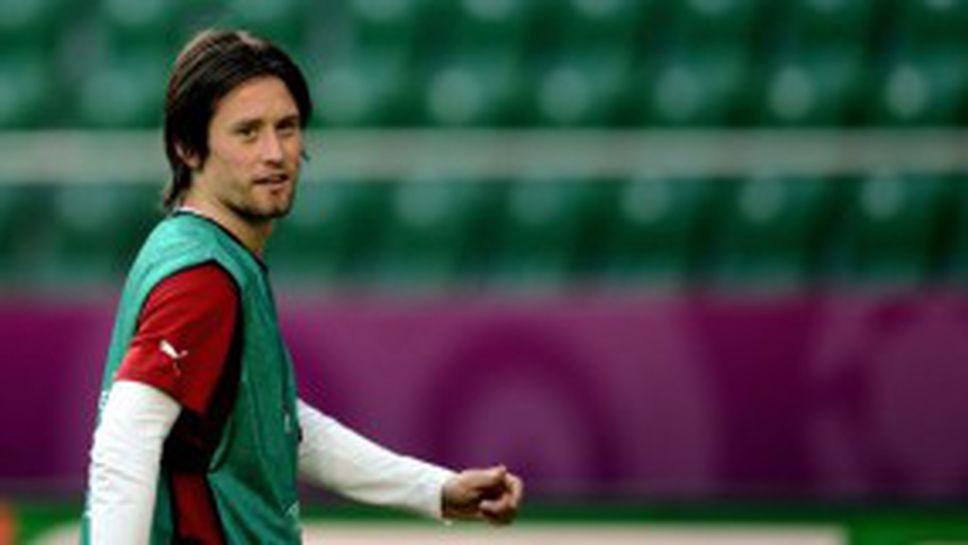 Росицки пропусна и днешната тренировка на Чехия