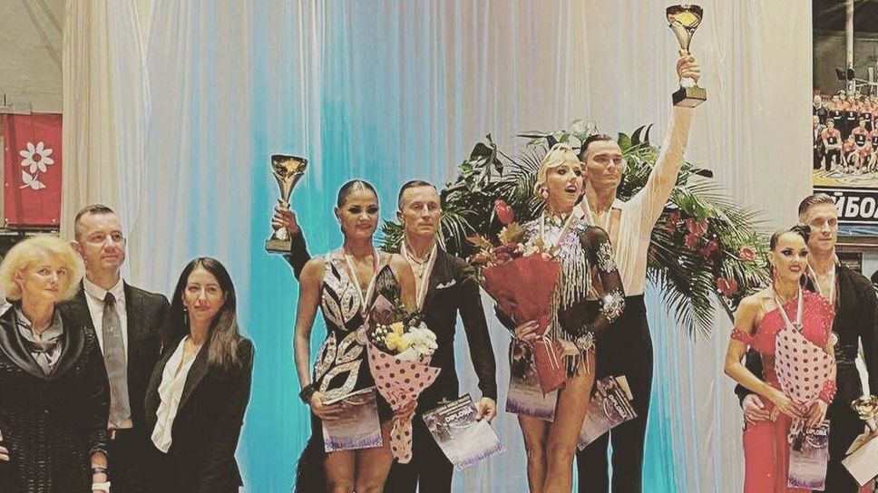 Сребро за Велизар Георгиев и Полина Кимова от Световната купа по спортни танци във Варна