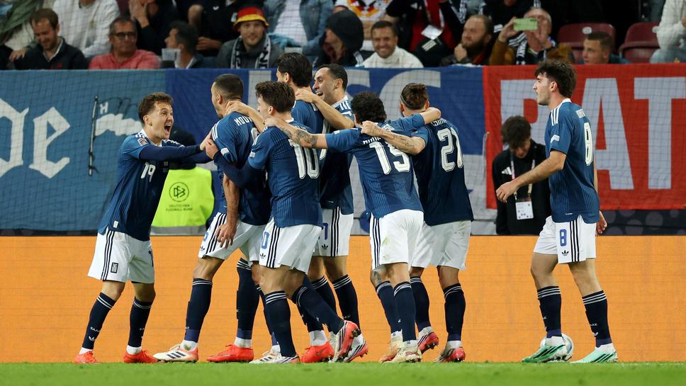Германия 0:1 Гърция, гол на  Курбелис