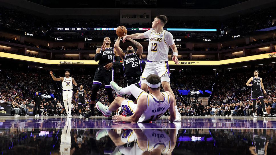 Гардът на Лос Анджелис Лейкърс Остин Рийвс вкара рекордните в