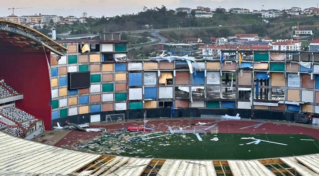 Португалски стадиони също пострадаха от бурята "Кристин"