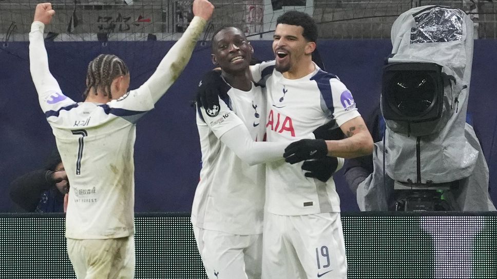 Тотнъм е на 1/8-финалите в ШЛ след успех във Франкфурт, който може би ще е спасителен за Томас Франк