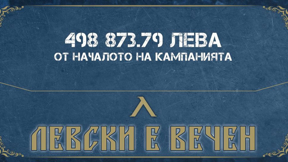 "Сините" фенове събраха 500 000 лева за 20 дни от кампанията "Левски е вечен"