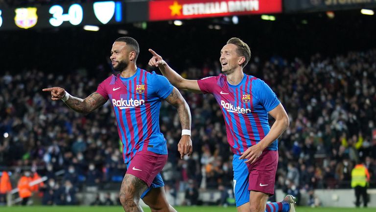 Нападателят на Барселона Мемфис Депай се завърна ударно с гол