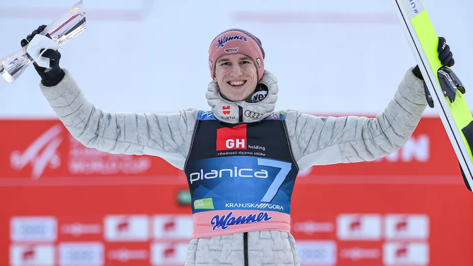 Световният шампион по ски-полети Карл Гайгер спечели последния старт за сезона от Световната купа в Планица