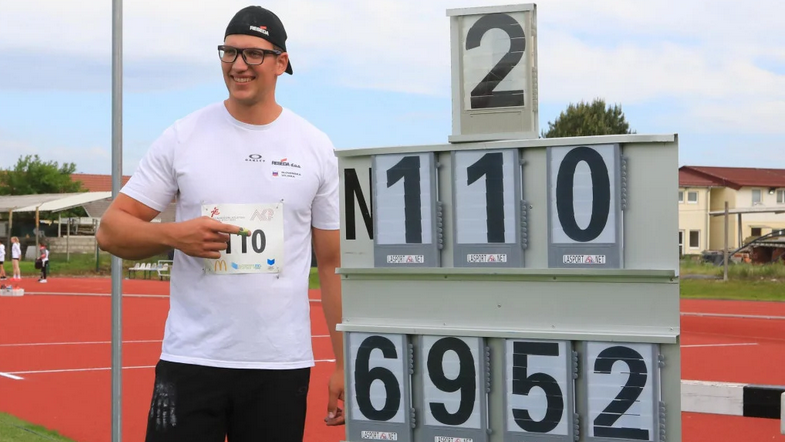 206-сантиметров словенец подобри европейския рекорд на диск за младежи под 23 години