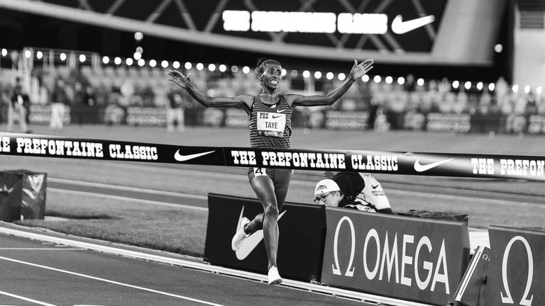 Еджгейеху Тайе победи световната рекордьорка Летесенбет Гидей на 5000 метра на Диамантената лига в Юджийн