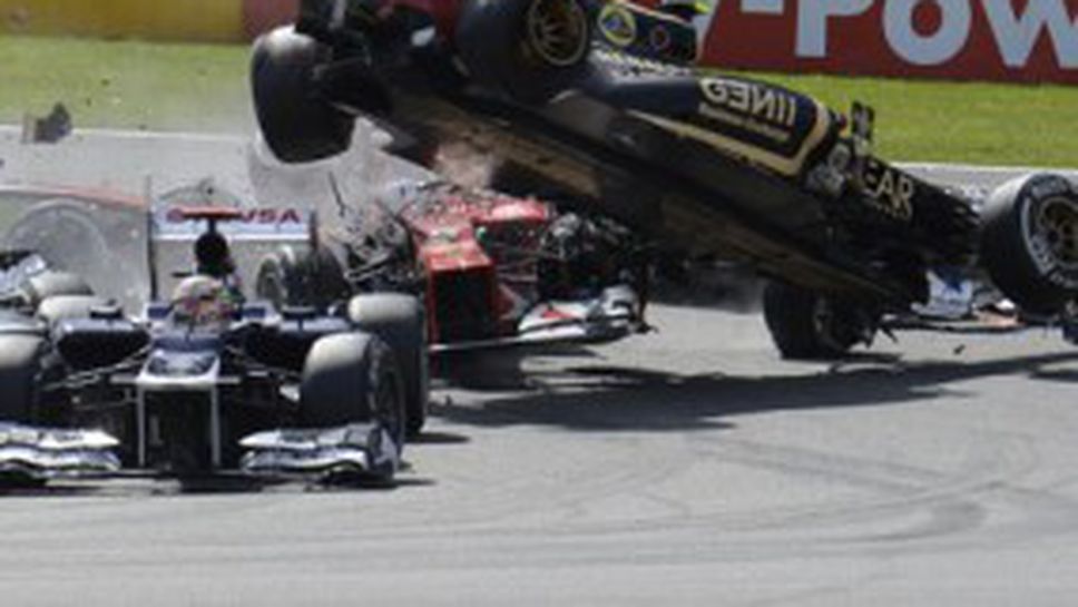 Бътън недостижим в Белгия, Алонсо и Хамилтън в тежка катастрофа на старта (видео+снимки)