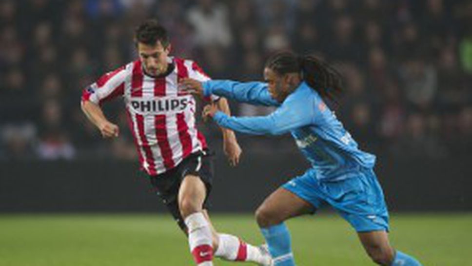 Манолев с цял мач при реми на ПСВ