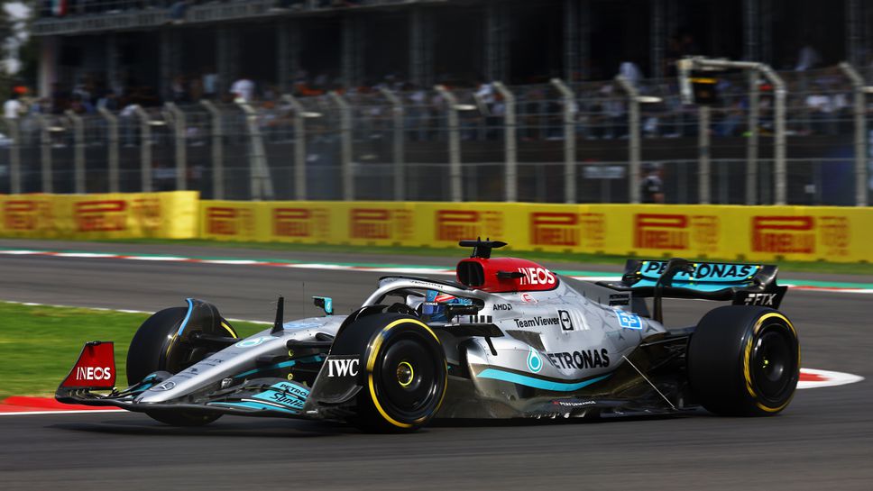 Джордж Ръсел бе най-бърз във втората тренировка в Мексико, Леклер с тежка катастрофа