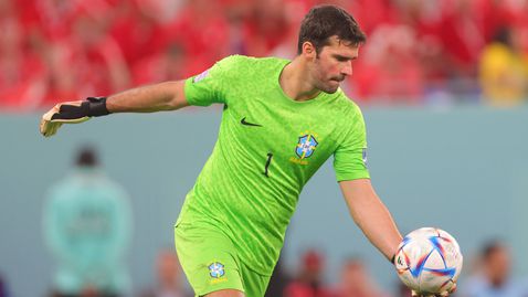  Алисон не е правил нито едно избавяне в първите два мача на Световното 