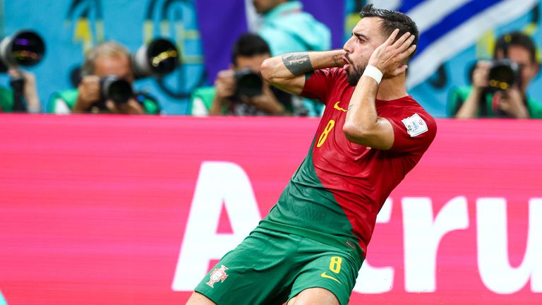 Халфът на Португалия – Бруно Фернандеш отбеляза и двата гола
