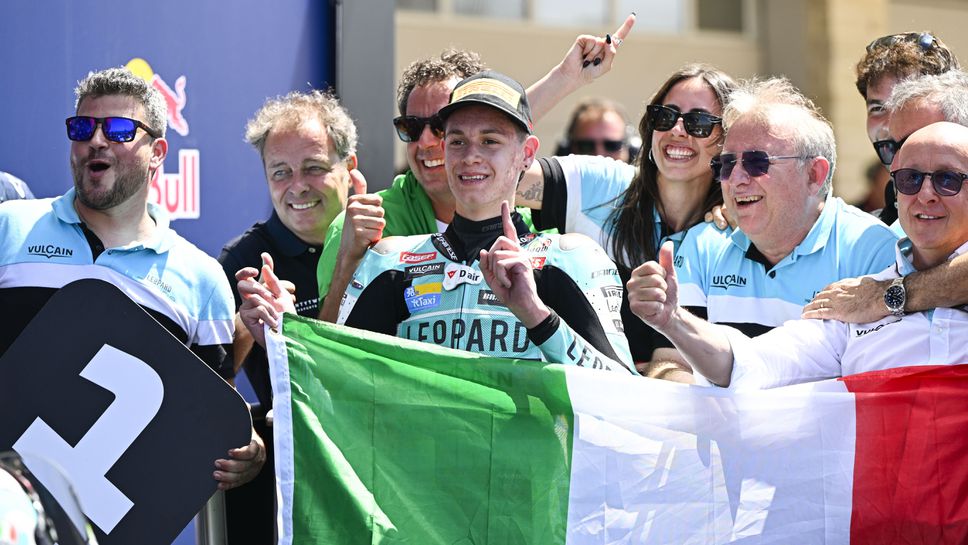 Италианец с дебютен успех в Moto3 след зрелищен финал в Остин