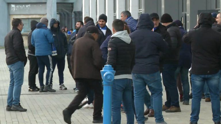 Феновете на Левски започнаха да се събират пред сектор "А" за мача с Лудогорец
