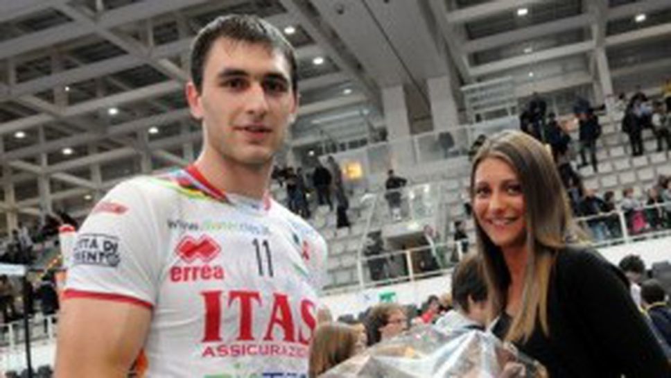 Казийски + Соколов = 29 точки (10 аса)! Тренто с 6-ти успех в А1 (ГАЛЕРИЯ)