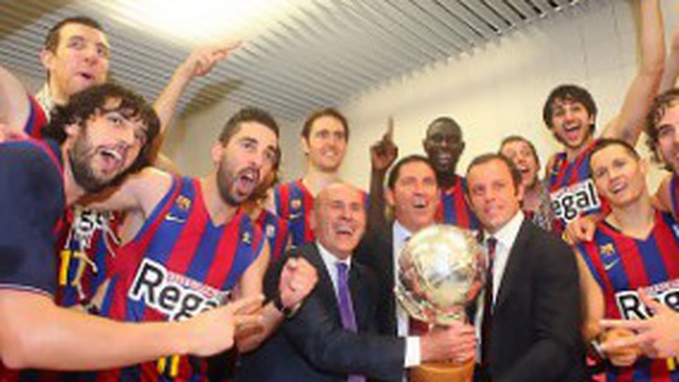 Гледайте награждаването на Барселона като баскетшампион на Испания (видео)