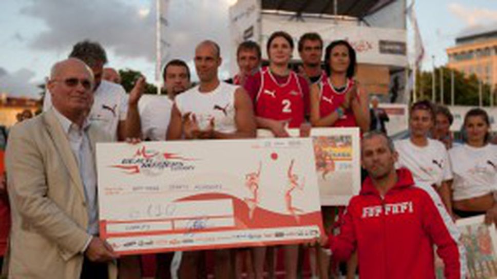 Йовчев  и Гроздева блестят  в M-Tel Beach Masters Charity (ВИДЕО)