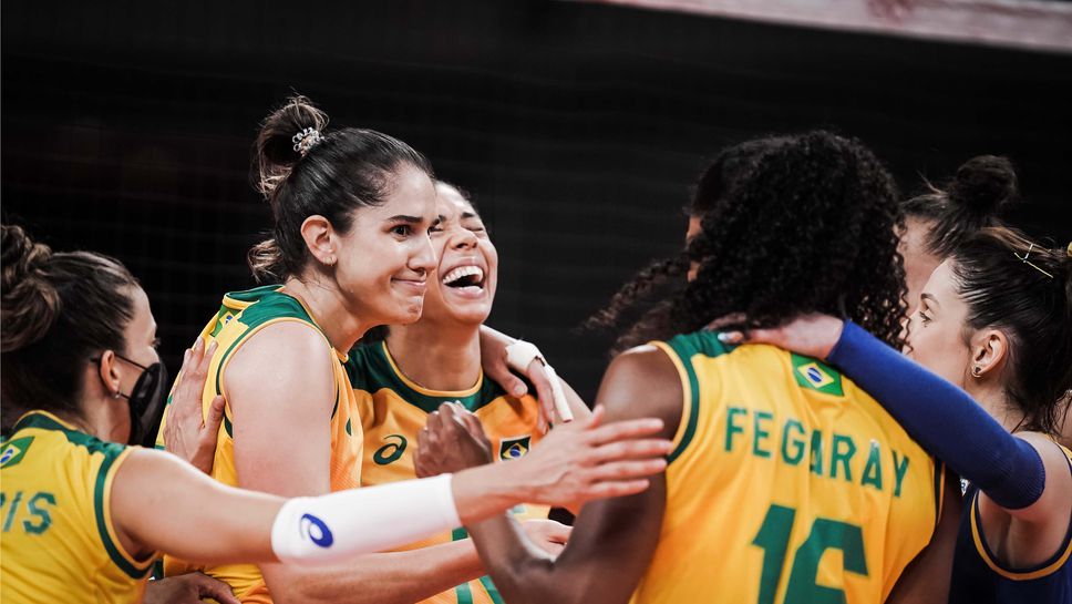 Бразилия удари Япония за 3 от 3 в Токио🏐