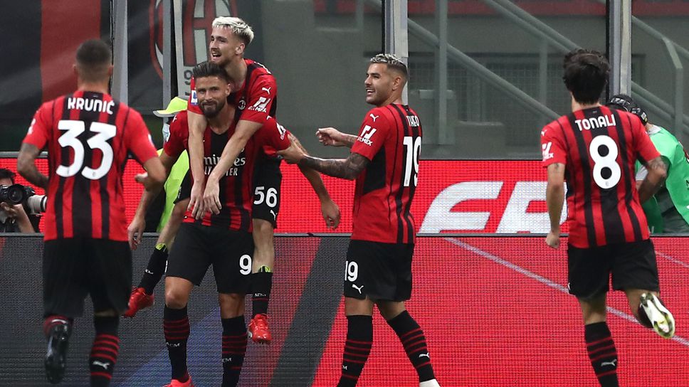 Милан отнесе Каляри за едно полувреме, Жиру дебютира на “Джузепе Меаца” с два гола