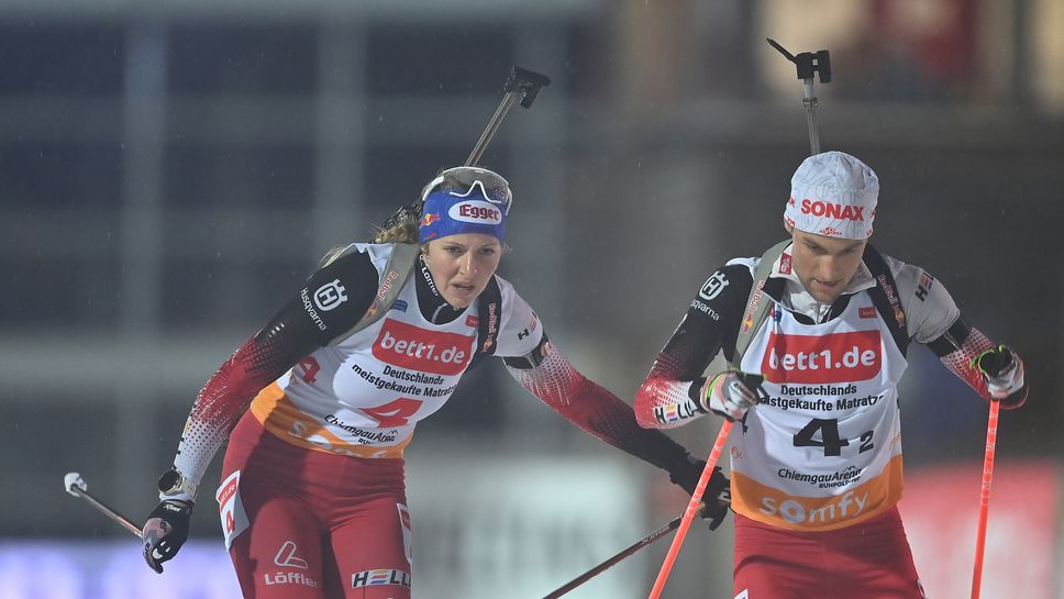 Австрия спечели дисциплината преследване в Коледното състезание по биатлон за смесени отбори в Руполдинг