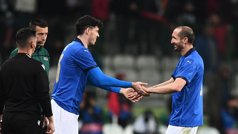 Капитанът на националния футболен отбор на Италия Джорджо Киелини изигра