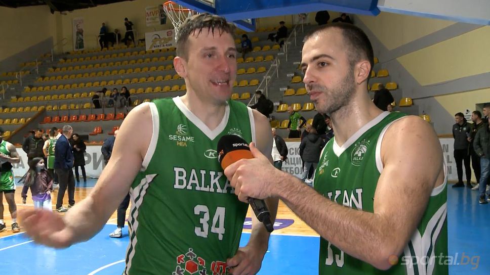 Шоуто на Митко Димитров и Ники Грозев след победата на Балкан в София